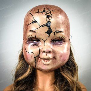 Scary Halloween Face Mask Chucky Baby Doll Mask